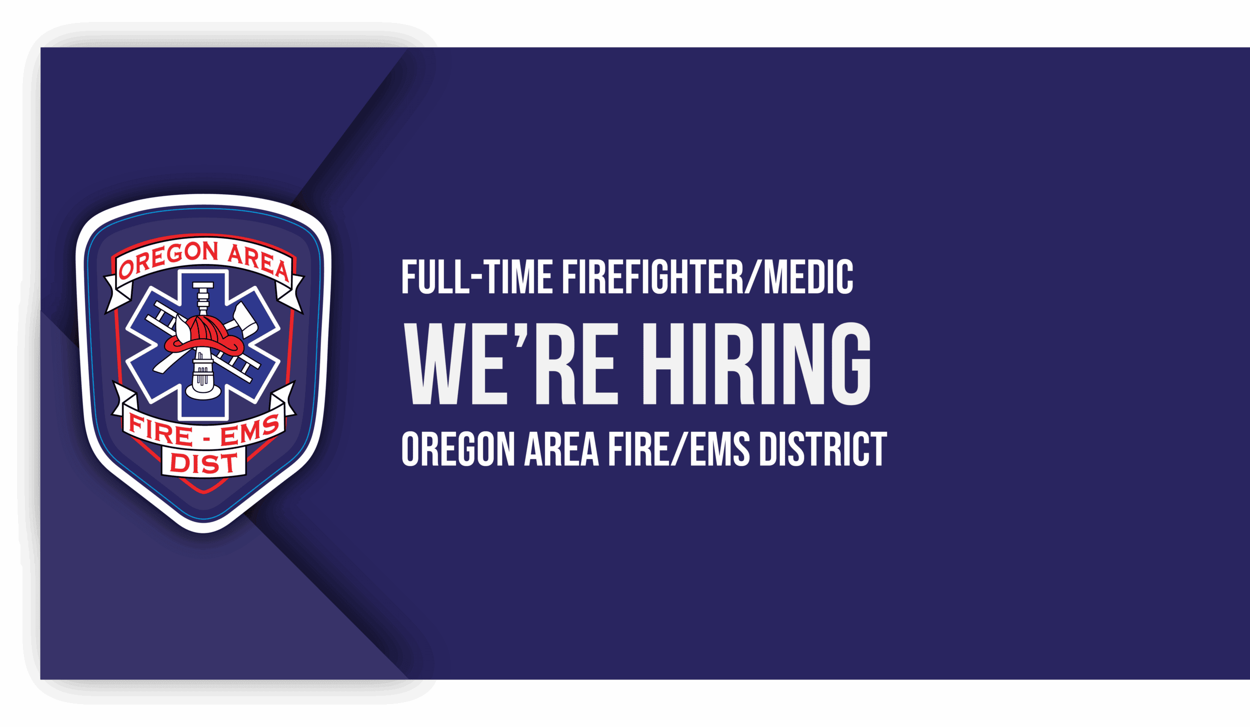 Banner for full time Firefighter Medic position.